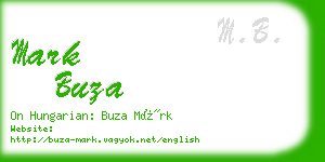 mark buza business card